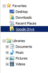 google drive desktop file location