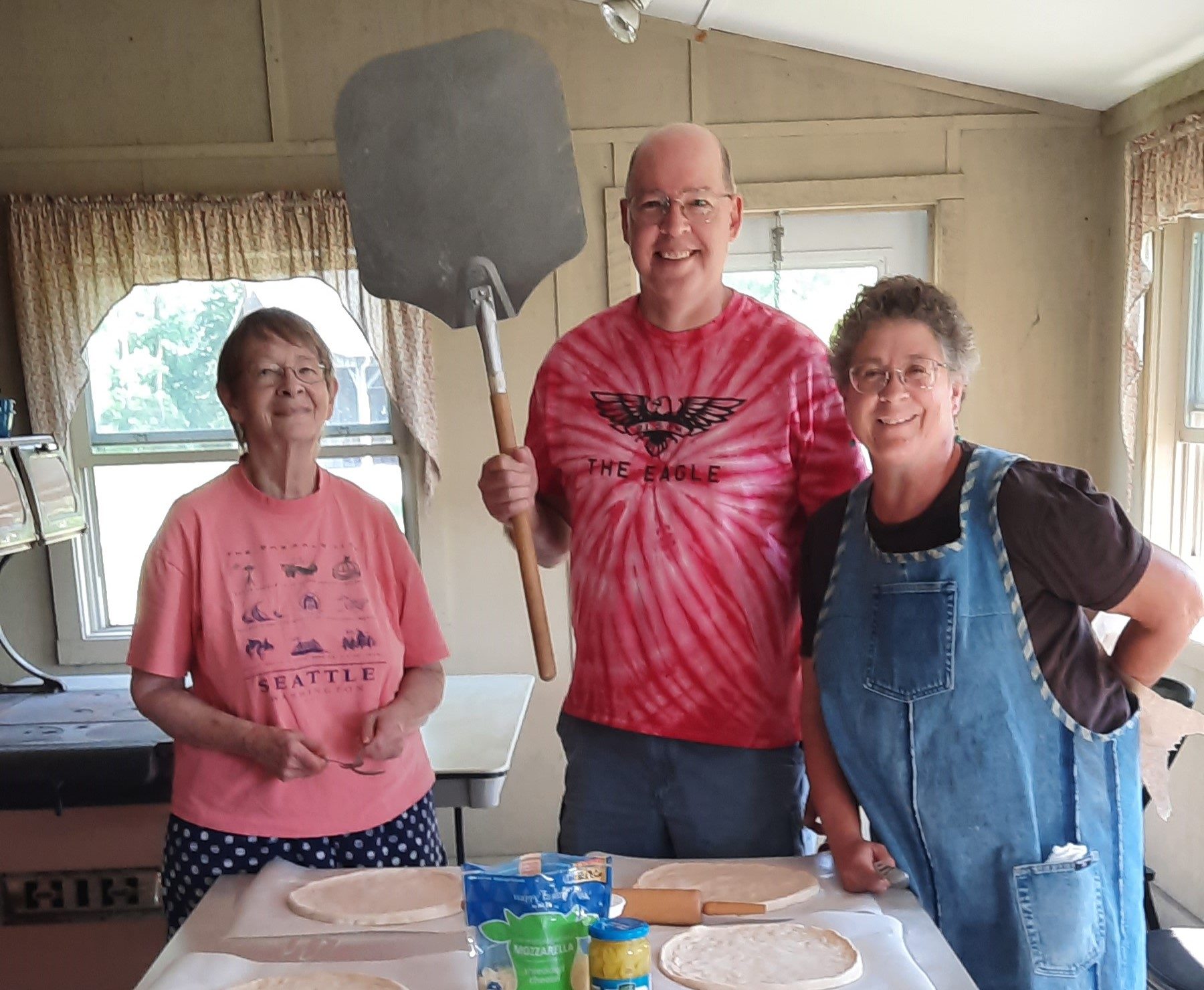 Pizza Making with students - volunteers