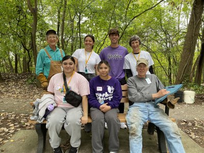 A team of Goshen College students with their project leaders.