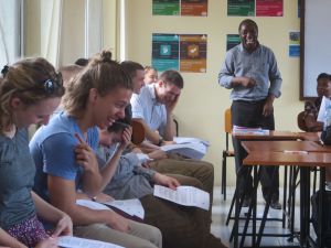A lighter moment in Swahili class