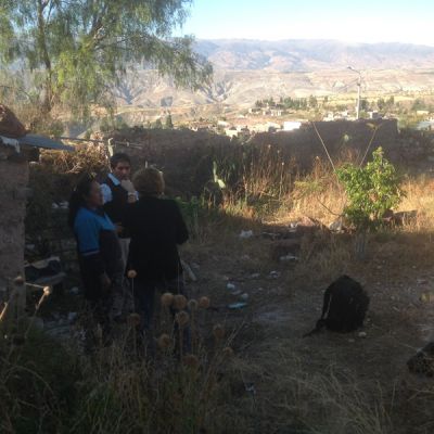 Looking over the land that they hope can be a church and after school program.