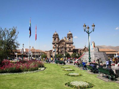 The Plaza de Armas where we met Irene, Alberto, Peter and James.