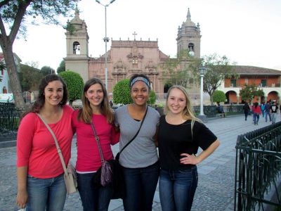 In the main plaza, or plaza de armas.