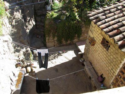 Looking down on the courtyard in Kate and Asia's home.