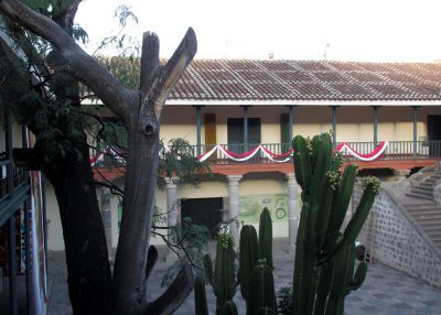 A colonial courtyard in the cultural center of Ayacucho.