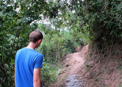 Michael leads the way home to Casa Girasoles.