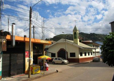 A church near the Santa Ana plaza.