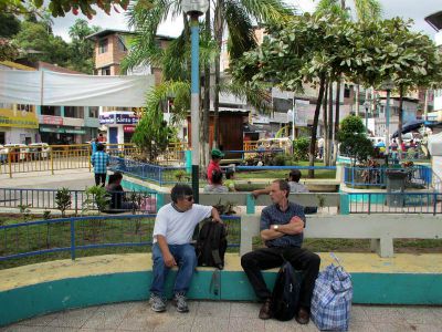 Willy and Duane, waiting for David and Zach in the plaza.