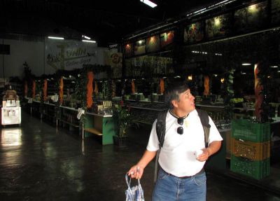 Willy at the Highland Coffee store back in La Merced.