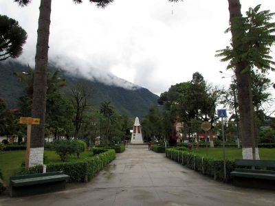 Walking into the main plaza which has paths that lead to a white obelisk. This monument was erected in 1959, as a tribute to the progress made by the founding settlers.