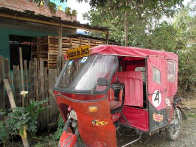 A mototaxi, Corazón de Jesús, on the way to Anna's school.