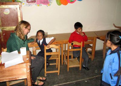 Anna at the Compassion after school program.