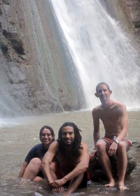 Jess, Josh and Michael at one of many area waterfalls.